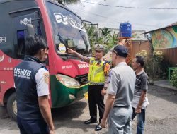 Operasi Keselamatan Krakatau tahun 2026, Satlantas Polres Way Kanan Lakukan Rampcheck di Jalinsum Baradatu