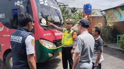 Operasi Keselamatan Krakatau tahun 2026, Satlantas Polres Way Kanan Lakukan Rampcheck di Jalinsum Baradatu