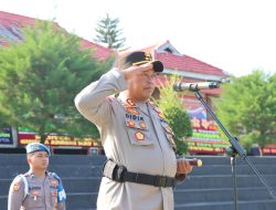 Kapolres Way Kanan Pimpin Upacara Kenaikan Pangkat Pengabdian AKP J.T.H Sitompul